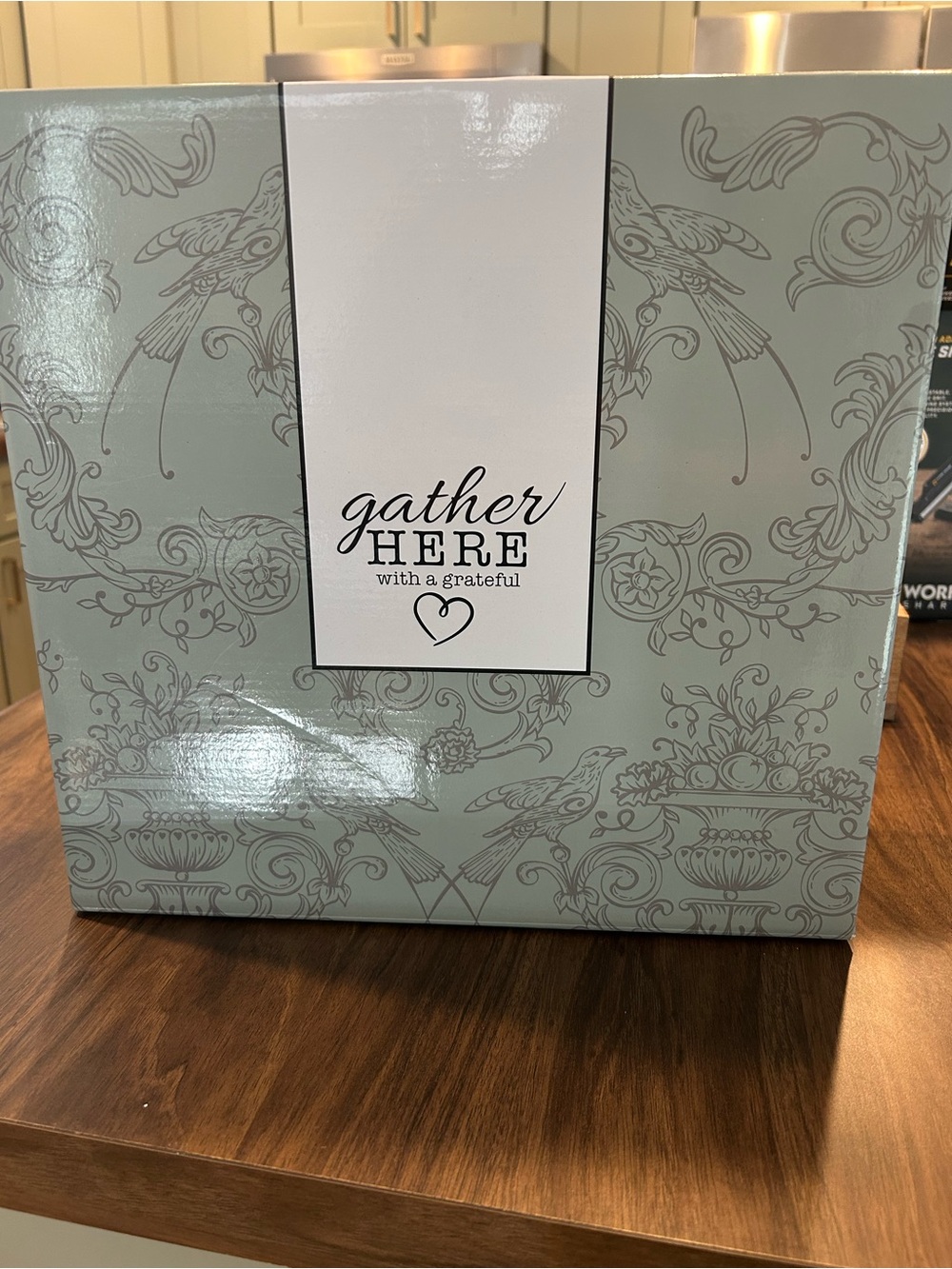 Gather Here Decorative Party Serving Box - Gray